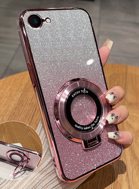 适用苹果SE3手机壳iPhone保护SE2硅胶套iphonese3全包防摔es2第三代透明软男女带支架二代新款专用高级感超薄