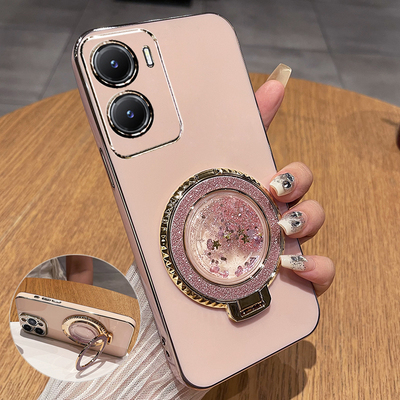 vivoY35带流沙支架保护套