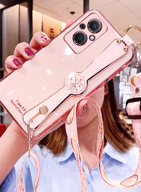 适用oppoA96手机壳oppo腕带A96保护硅胶套5G斜挎挂绳opa全包防摔oppa软壳opopa女oopoa创意965g外壳opooa网红