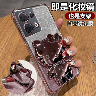 PGAM 适用opporeno8手机壳reno8pro保护oppo硅胶套5G带镜头膜全包防摔透明PGBM10软por女reon8带支架85g十新款