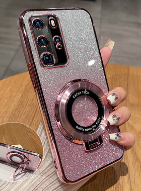 适用华为P40手机壳P40pro保护P40por十硅胶套ELS一AN00全包ANA防摔5g透明TN10软壳P4O男女带支架新款加高级感