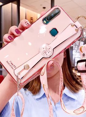 适用vivoy3s手机壳vivo保护y3s硅胶套y3腕带斜挎挂绳V1901A全包防摔软壳T网红viviy女viovy标准版voviy外壳步