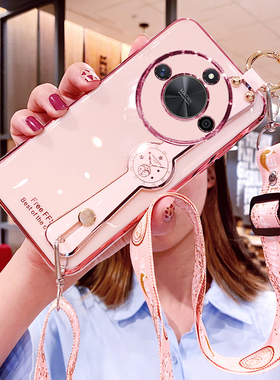 适用华为荣耀x50手机壳honor X50pro腕带5G保护硅胶套ALI一AN00斜挎挂绳ALP全包por防摔ALIAN软壳x5o女p可背