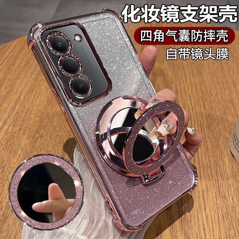 适用小米pocom8s手机壳poco保护m8s硅胶套海外国际版xiaomi带镜头膜全包气囊防摔透明软5g女s5g支架镜子新款