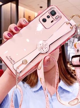 适用红米note10pro手机壳redminote10保护5G硅胶套redmi腕带斜挎挂绳全包防摔por十软壳小米noto女105g新款加