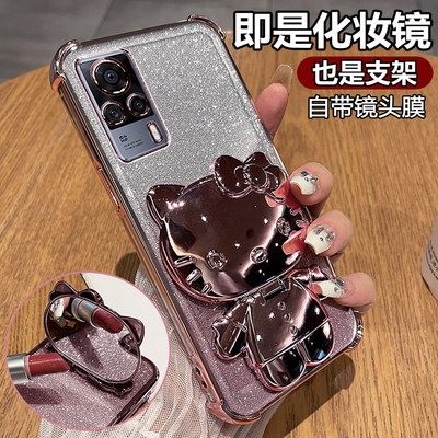 适用vivoS9e手机壳vivos9保护硅胶套vivo带镜头膜全包s9e气囊防摔s9透明V2048A软vovis支架镜子2070可爱vos新