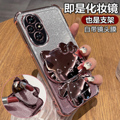 适用华为荣耀200手机壳honor200pro保护硅胶套ELI一AN00自带镜头膜全包防摔透明软ELP女por支架镜子新款 p可爱