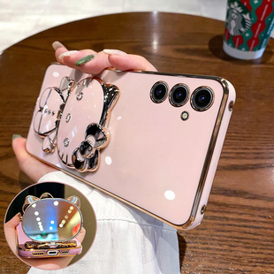 适用三星A25手机壳A26保护A23硅胶套A22全包4g防摔galaxy软5g带支架镜子a255g女啊a235g新款samsunga可爱卡通