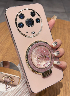 适用华为荣耀magic3pro手机壳魔术3至臻版保护硅胶套ELZ一AN00镜头全包防摔10软por女m3至尊20带支架新款流沙