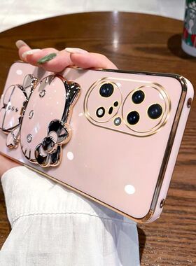 适用华为P50E手机壳P50e保护硅胶套ABR一AL60全包防摔p5e软壳ABRAL外壳p5oe创意薄可爱女潮带镜子支架高级感