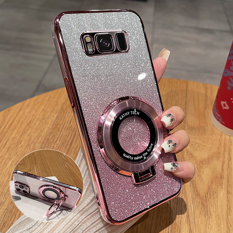 适用三星S8手机壳galaxyS8十保护硅胶套SMG9500全包防摔G9550透明galaxy软壳加plus男女盖乐世超薄带支架新款