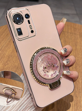 适用于小米mix4手机壳mxi4保护硅胶套m4镜头全包mi防摔mimix软壳pro女新款max带支架mx高级感流沙mlx创意超薄