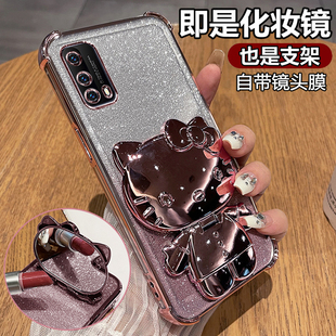 适用vivoiqooz1手机壳iqooz1x保护硅胶套vivo全包V1986A防摔2012透明软z1x女iq00新款 iqoo可爱酷z1带支架镜子