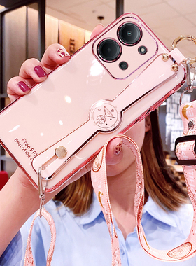 适用红米15R手机壳小米redmi15C腕带保护硅胶套5g斜挎挂绳全包防摔软c5g女r5g新款15r老年人妈妈可背带钢化膜