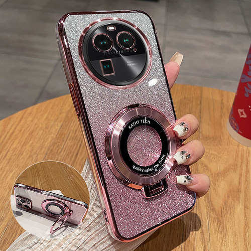 适用OPPOFindx6闪粉带支架保护套