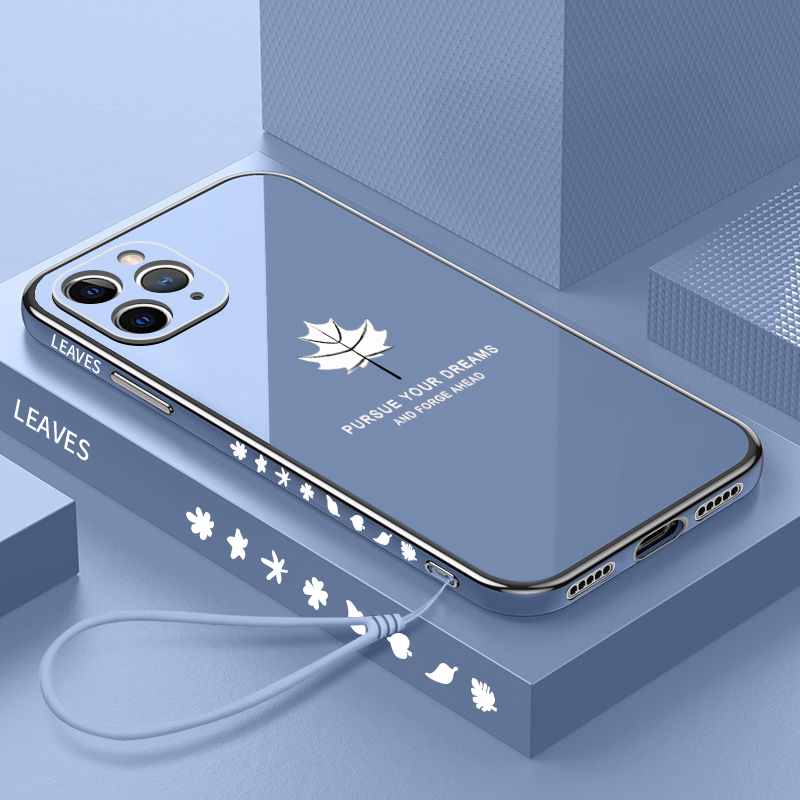 苹果iPhone11/11Promax软胶简约枫叶保护套