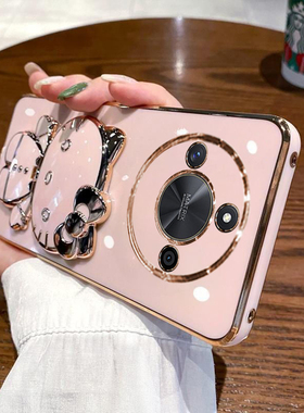 适用华为荣耀x50手机壳honor X50pro保护5G硅胶套ALI一AN00全包防摔ALP软壳por带镜子ALIAN支架x5o女p可爱pr0