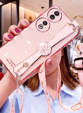 适用华为荣耀90手机壳honor90pro腕带90lite保护硅胶套REA一AN00斜挎挂绳REP全包防摔软por女p可背带妈妈新款