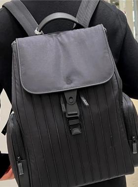 德国R家Never Still搭扣双肩背包尼龙翻盖男女同款书包旅行包大号