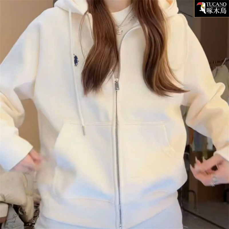 啄木鸟2025年新款连帽长袖卫衣女