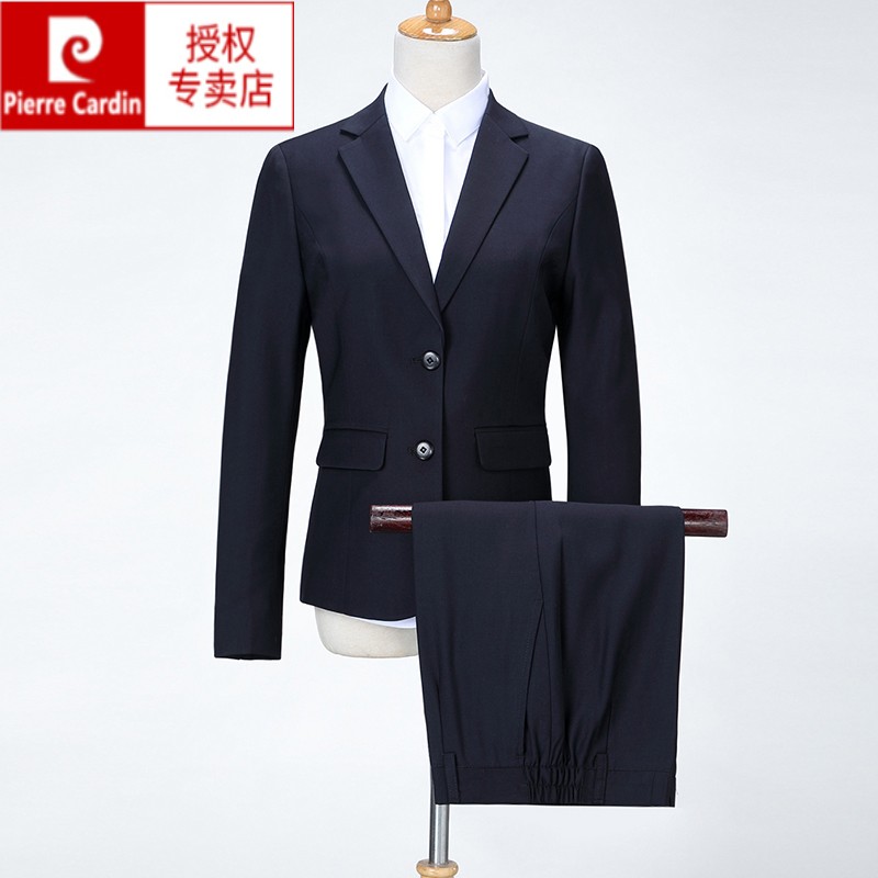 皮尔卡丹西服套装女两件套结婚庆礼服商务休闲正装办公职业工作服