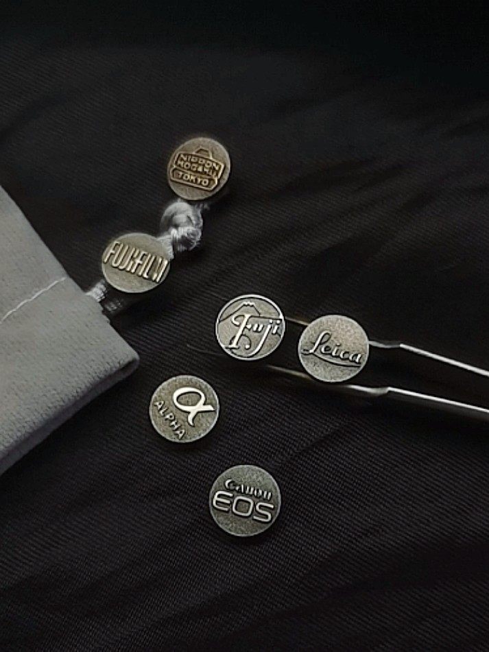 快门按钮logo铜 适用富士徕卡佳能eos尼康索尼浮雕相机配件键帽贴