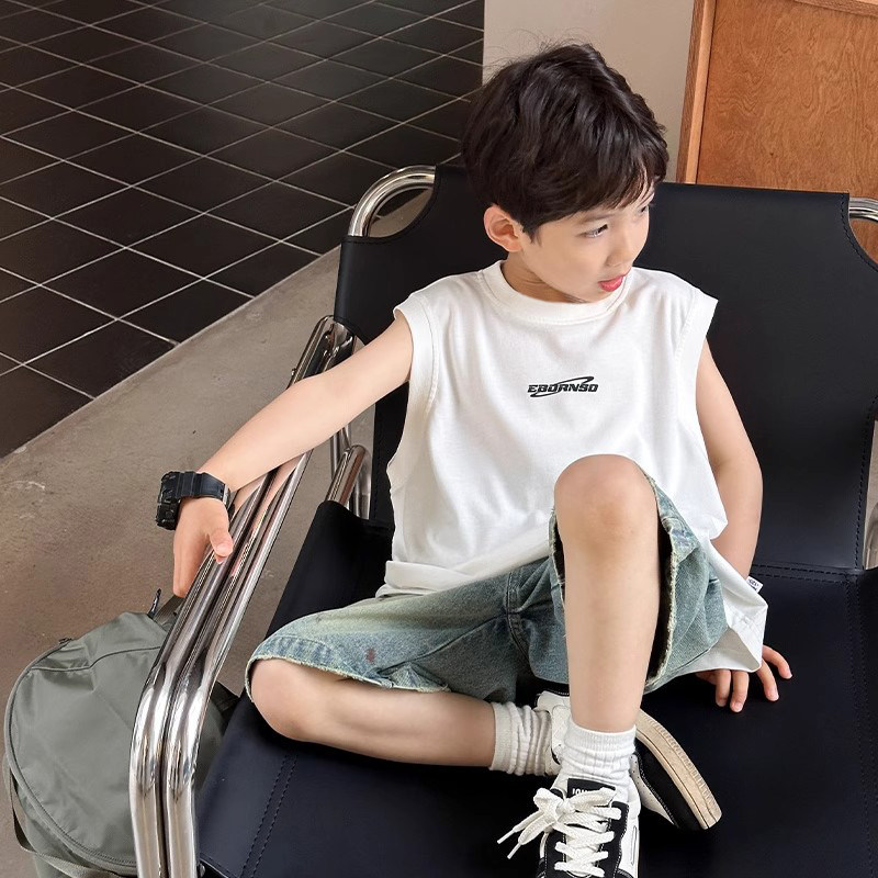 儿童背心T恤男童无袖夏装