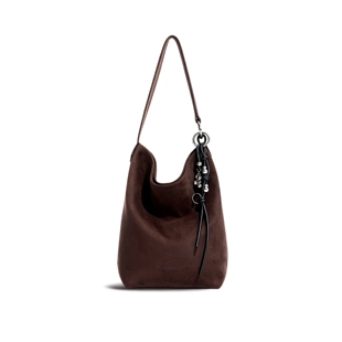 INJOYLIFE游牧水桶包 松弛感托特包单肩斜挎包麂皮绒大容量通勤包