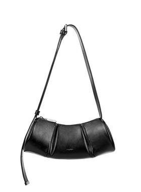 INJOYLIFE褶裥系列圆筒包小众枕头包单肩斜挎包休闲复古小包女