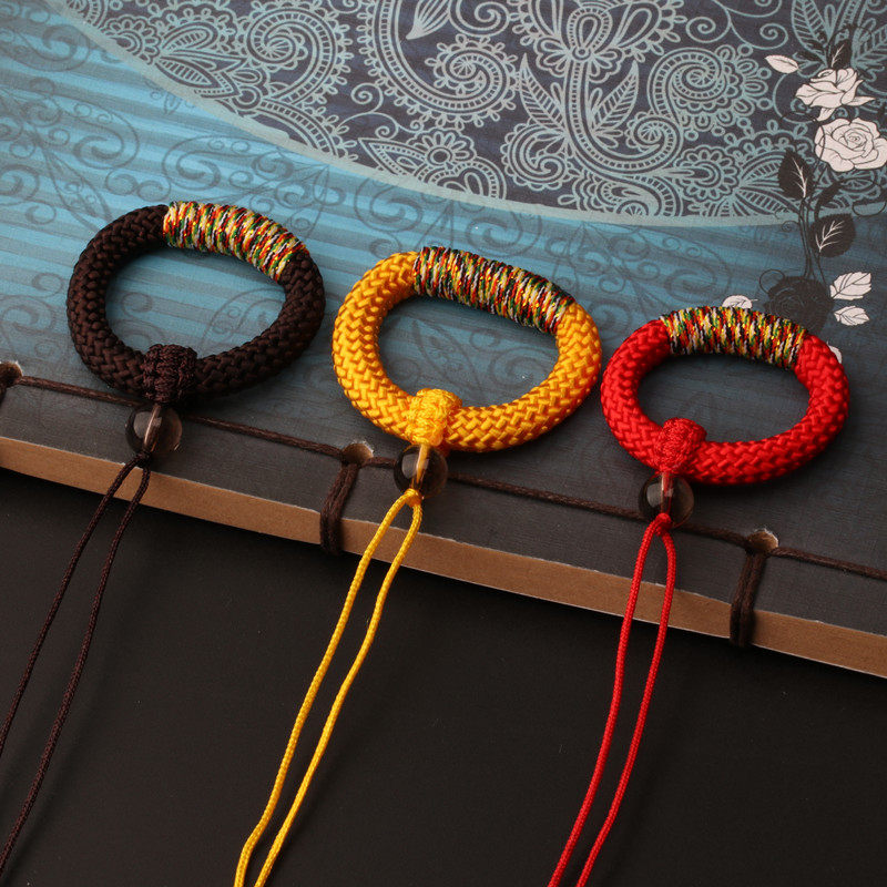 菠萝扣文玩吊坠挂绳手工编织红绳玉线翡翠水晶项链绳子流苏穗子