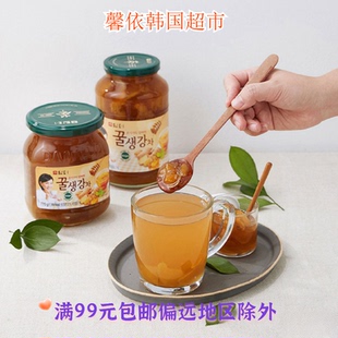 韩国进口食品丹特蜂蜜生姜茶柚子茶红枣茶热水冲泡柚子茶饮料770g
