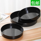 塑料圆盘水盘花器复古禅意中式 插花器皿小原流剑山插花盆特大 日式