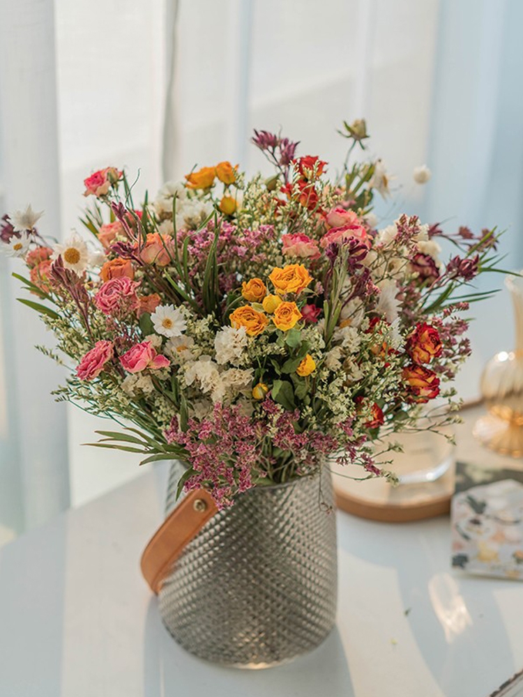 kakawood北欧轻奢天然干花束diy