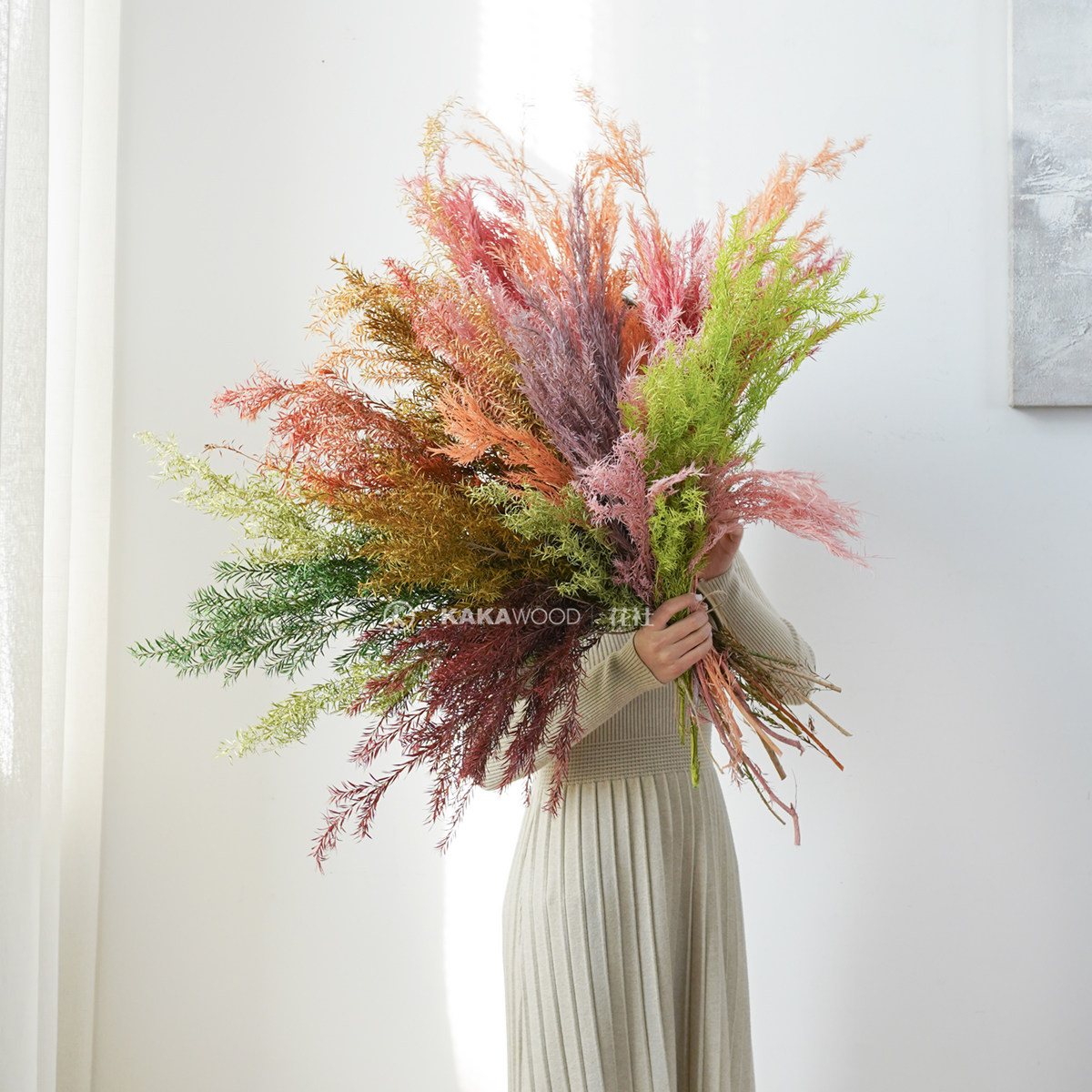 千层金植物干树枝天然卧室客厅