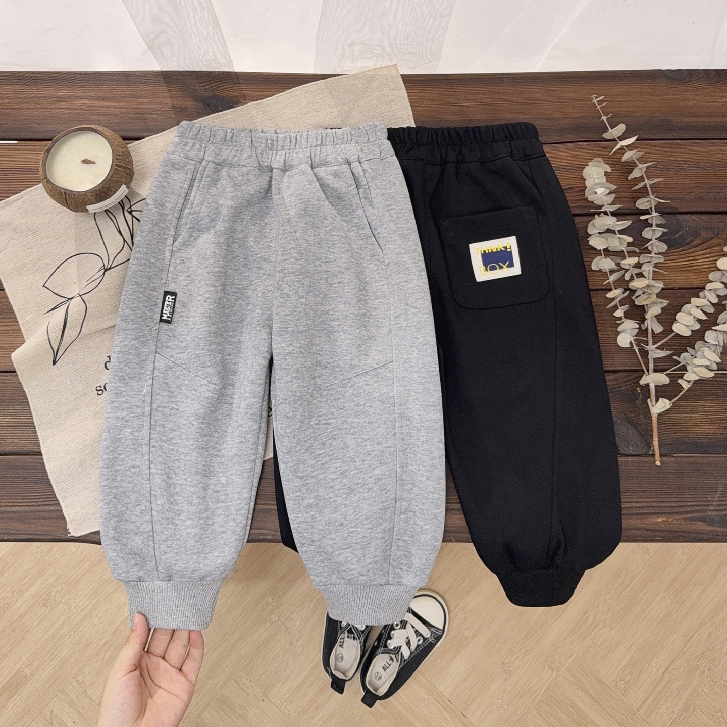 男童运动裤纯棉儿童卫裤