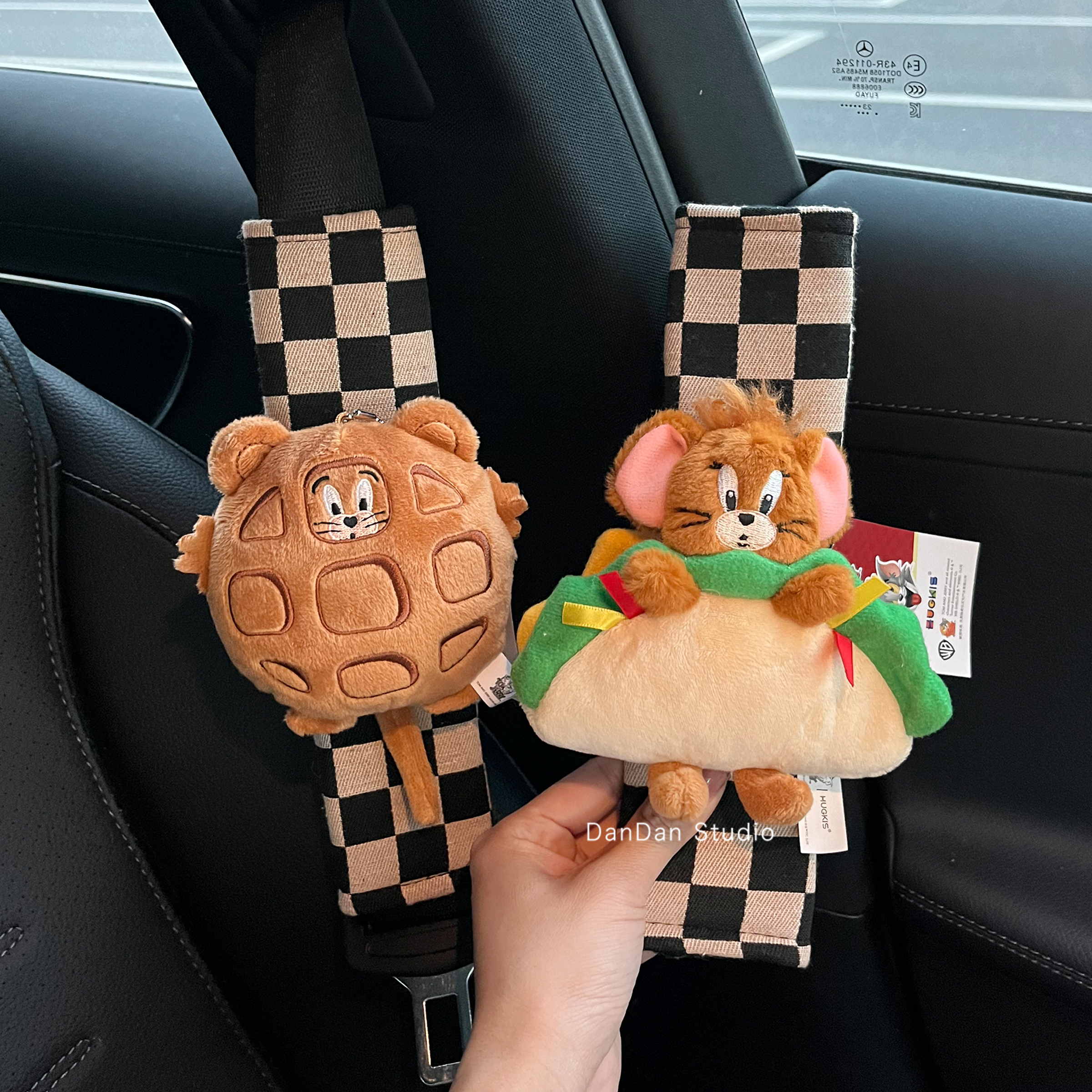 正版猫和老鼠安全带护肩套车内好物可爱创意装饰品送情侣新车礼物
