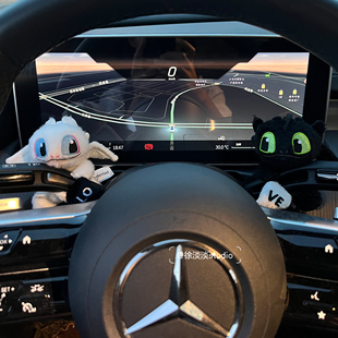 环球正版驯龙高手无牙仔系列汽车转向灯装饰情侣款雨刮器可爱公仔