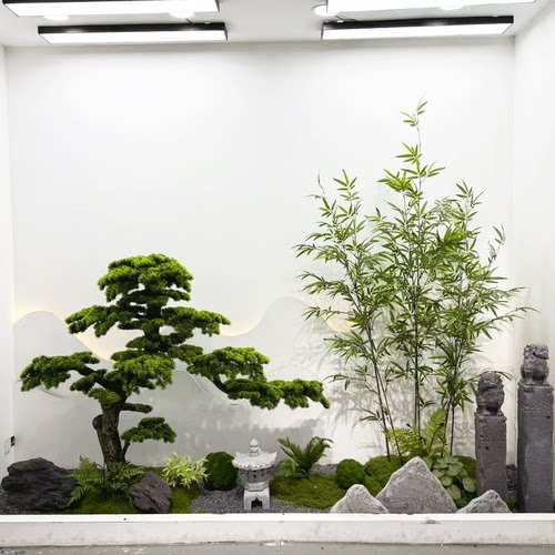 仿真松树室内装饰新中式