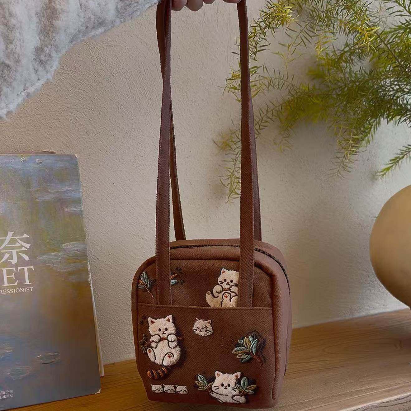 日本代购GP柚子叶可爱猫咪方糖吐司包印花拼布单肩包卡通潮流包,箱包皮具/热销女包/男包,手机包,淘宝优惠券,粉丝福利购,淘宝优惠卷