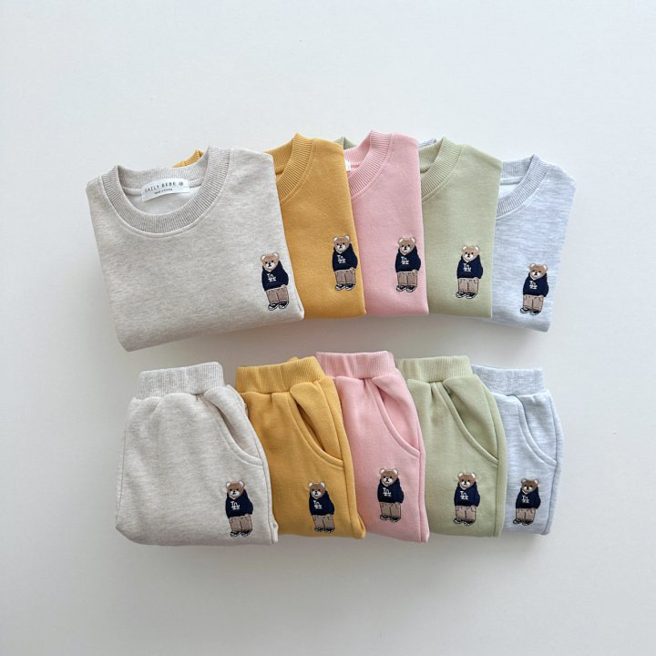 秋季新品韩版童装卡通小熊休闲运动套装男女中小童卫衣长裤两件套