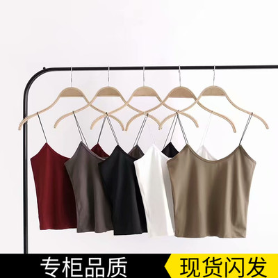 ins风细肩带弹力内搭吊带