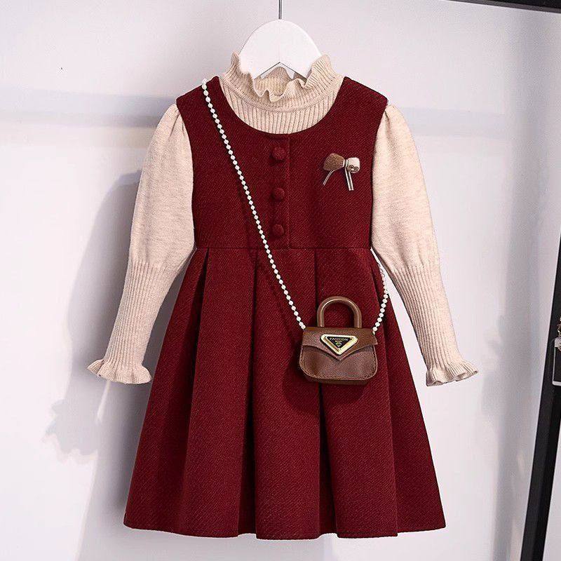 新年女童秋冬连衣裙高领毛衣背心裙两件套加厚保暖中大童拜年服12,童装/婴儿装/亲子装,连衣裙,淘宝优惠券,粉丝福利购,淘宝优惠卷