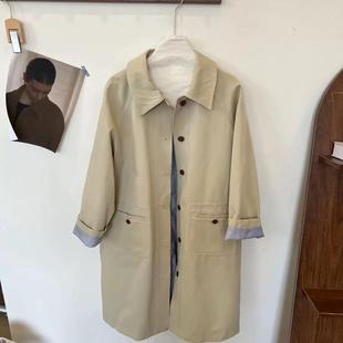 卡其色风衣外套女小个子休闲韩系高级感中长款 2025新款 英伦风大衣