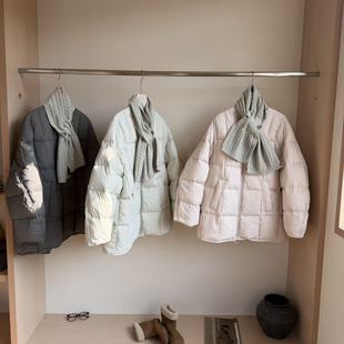 新款 623 韩系泡芙90绒保暖羽绒服女冬季 626 宽松中长外套 649