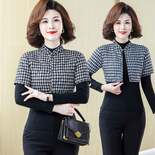 妈妈加厚护肩防寒驼绒棉中袖 睡觉月子护颈椎坎肩 小背心中老年女装