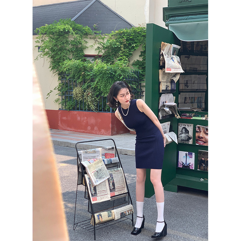 酒午自制法式复古女夏气质薄款气质包臀半身裙