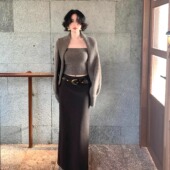 港风复古羊毛混纺毛呢半身裙 流光纤姿 双11 酒午自制