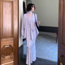 鱼尾半裙套装 酒午自制 上衣 秋港风复古天丝衬衫 送颈带 碧落纱