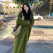 100%羊毛呢子大衣长款 港风复古秋冬季 双面呢外套 掩冬 酒午自制