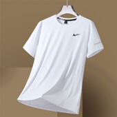 T恤衫 耐克顿冰丝短袖 宽松透气运动速干上衣加肥加大码 夏季 t恤男士